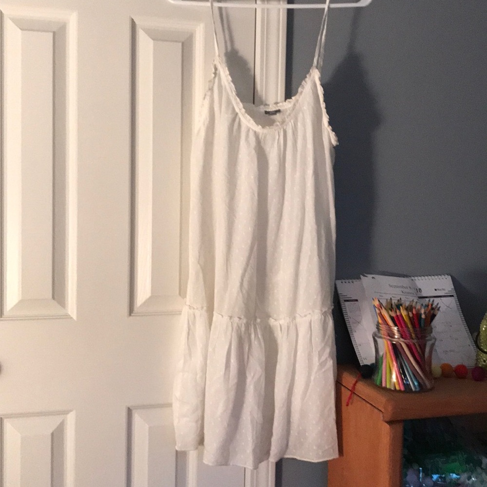 White knit dress/bathing suit cover up